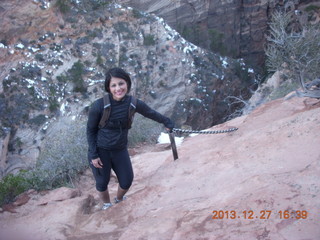 Zion National Park - Angels Landing hike - descending - Brian