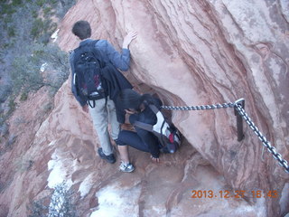 Zion National Park - Angels Landing hike - descending - Adam