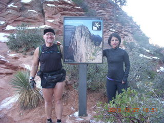 Zion National Park - Angels Landing hike - descending - Adam