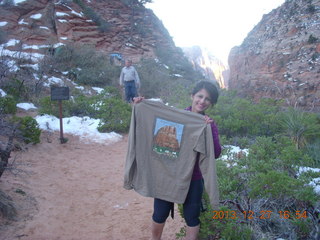 Zion National Park - Angels Landing hike - descending - Adam