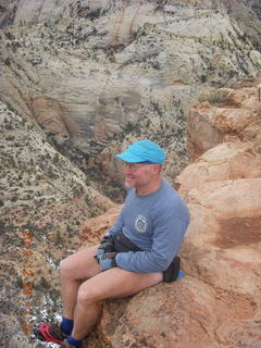 Zion National Park - Cable Mountain hike end view - Adam