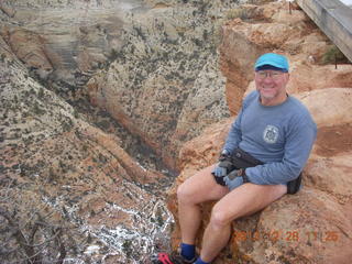 62 8gu. Zion National Park - Cable Mountain hike end view - Adam