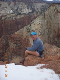 Zion National Park - Cable Mountain hike end view - Adam