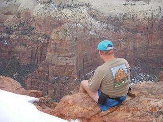 Zion National Park - Angels Landing hike - descending - Adam