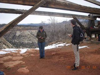 Zion National Park - Cable Mountain hike end view - Karen, Brian