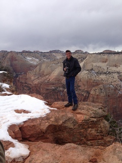 94 8gu. Zion National Park - Cable Mountain hike end view - Shaun