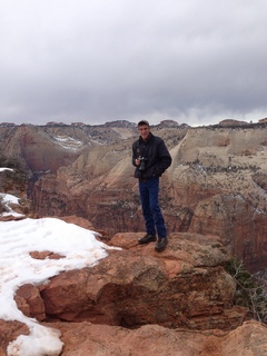 95 8gu. Zion National Park - Cable Mountain hike end view - Shaun