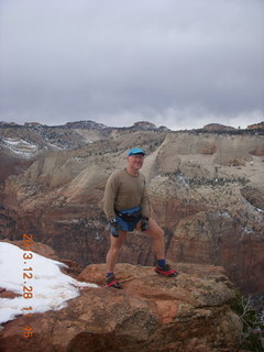 97 8gu. Zion National Park - Cable Mountain hike end view - Adam