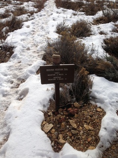 130 8gu. Zion National Park - Cable Mountain hike sign