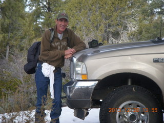 Zion National Park - Cable Mountain hike - Shaun setting up a camera