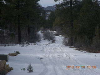 Zion National Park - Cable Mountain hike - Adam in the snow