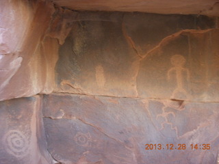 Zion National Park drive - petroglyphs