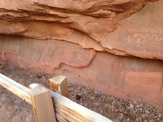 Zion National Park drive - actual petroglyphs