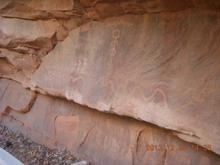 Zion National Park drive - petroglyphs