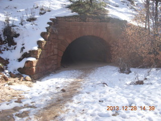 Zion National Park drive - tunnel under road