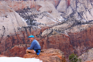 261 8gu. Zion National Park - Cable Mountain hike end view - Adam