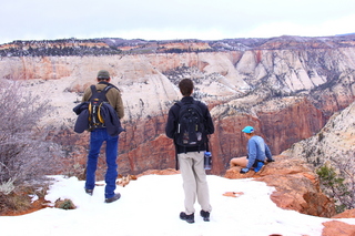 262 8gu. Zion National Park - Cable Mountain hike end view - Shaun, Brian, Adam