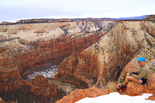 285 8gu. Zion National Park - Cable Mountain hike end view - Adam