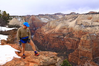 289 8gu. Zion National Park - Cable Mountain hike end view - Adam