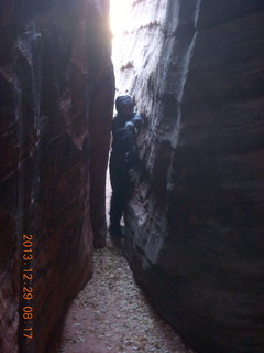 Cave Valley hike - our echo cave - Shaun taking a picture