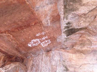 Cave Valley hike - second cave - petroglyphs