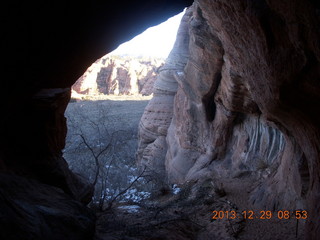 Cave Valley hike - second cave - petroglyphs