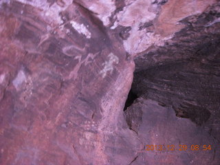 Cave Valley hike - second cave - petroglyphs