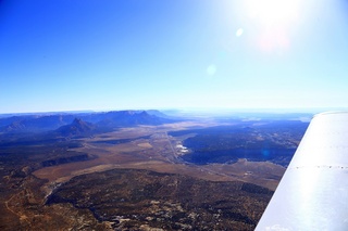 aerial - flying from Saint George