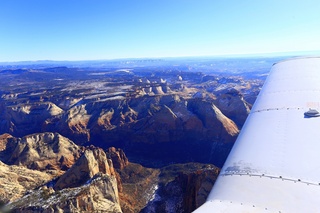 aerial - flying from Saint George