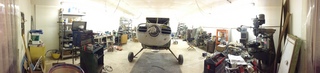 226 8gv. Triangle Airpark - Bruce's hangar - panorama