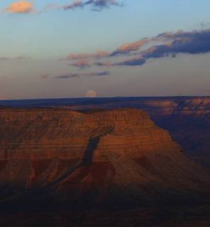 moonrise over the Grand Canyon