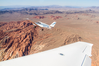 1316 8hn. N8377W in flight over Valley of Fire