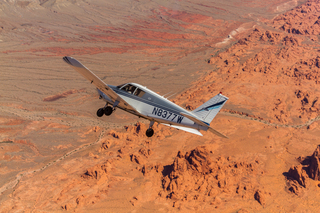 1344 8hn. N8377W in flight over Valley of Fire