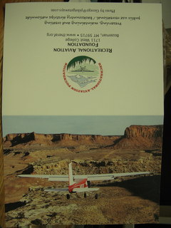 RAF thank-you card with Happy Canyon airstrip