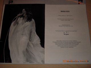 Maria Rita concert in Scottsdale program