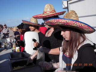 people serving breakfast at Coolidge Airport (P08)