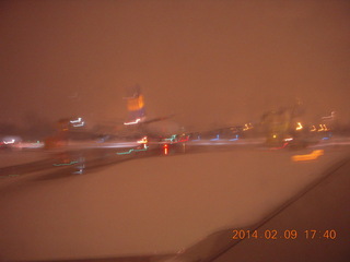 snow out the window of my airline flight