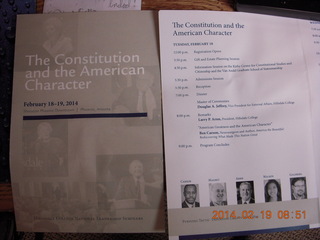 program for Hillsdale College event
