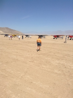 Ocotillo airstrip (L90) - Adam and Carbon Cubs in a row