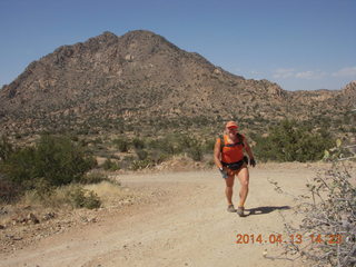 Adam running at Grand Gulch (tripod and timer)