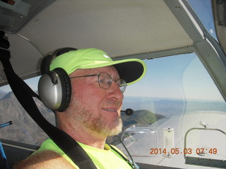 1390 8m3. Adam flying N8377W to Double Circle Ranch