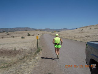 155 8m3. Double Circle Ranch run - Adam running