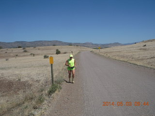 2263 8m3. Double Circle Ranch run - Adam running