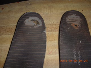 worn out othotics - no wonder I had heel blisters