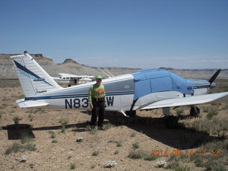 495 8me. Adam and N8377W with cover at Sand Wash