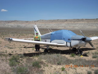 1415 8me. Adam and N8377W with cover at Sand Wash