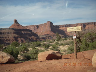 Canyonlands National Park - White Rim Road drive - Gooseneck trail sign