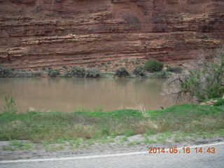 drive to Fisher Tower along highway 128 - Colorado River