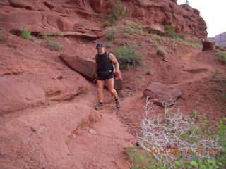 239 8mg. Fisher Tower hike - Adam (tripod and timer)