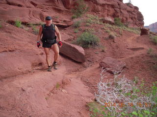 240 8mg. Fisher Tower hike - Adam (tripod and timer)